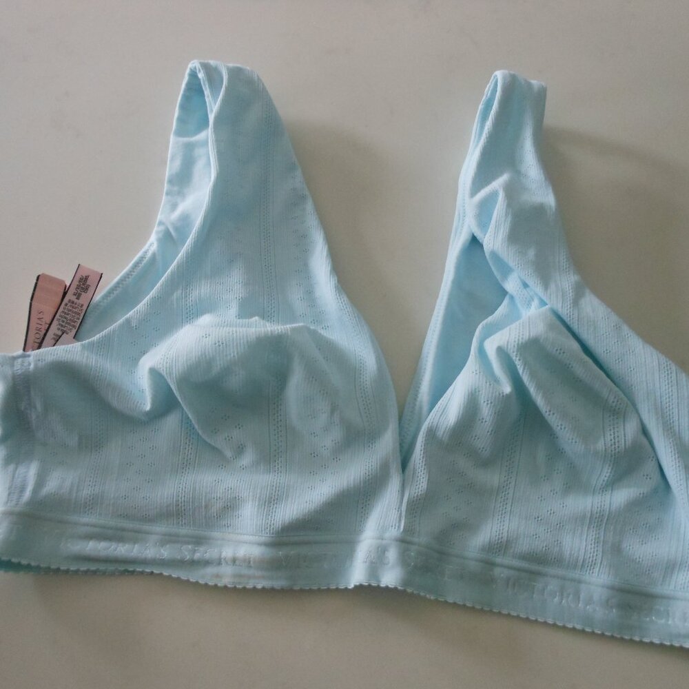NWT Victoria's Secret Pale Blue Unlined Bralette, XL